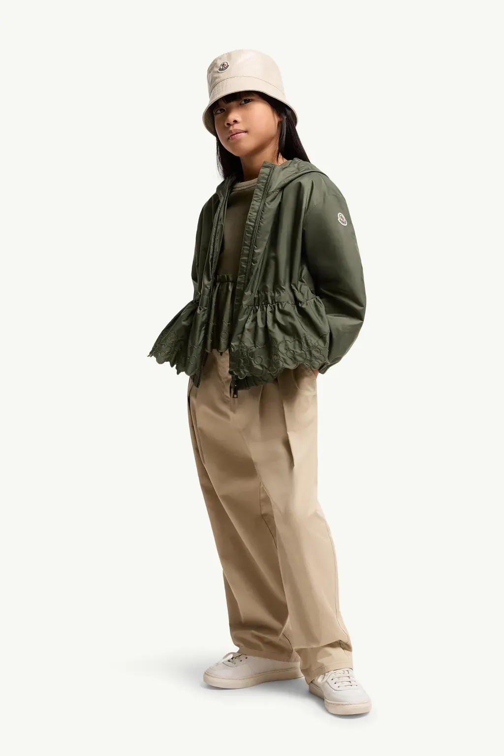 Manolya Embroidered Flowers Hooded Rain Jacket