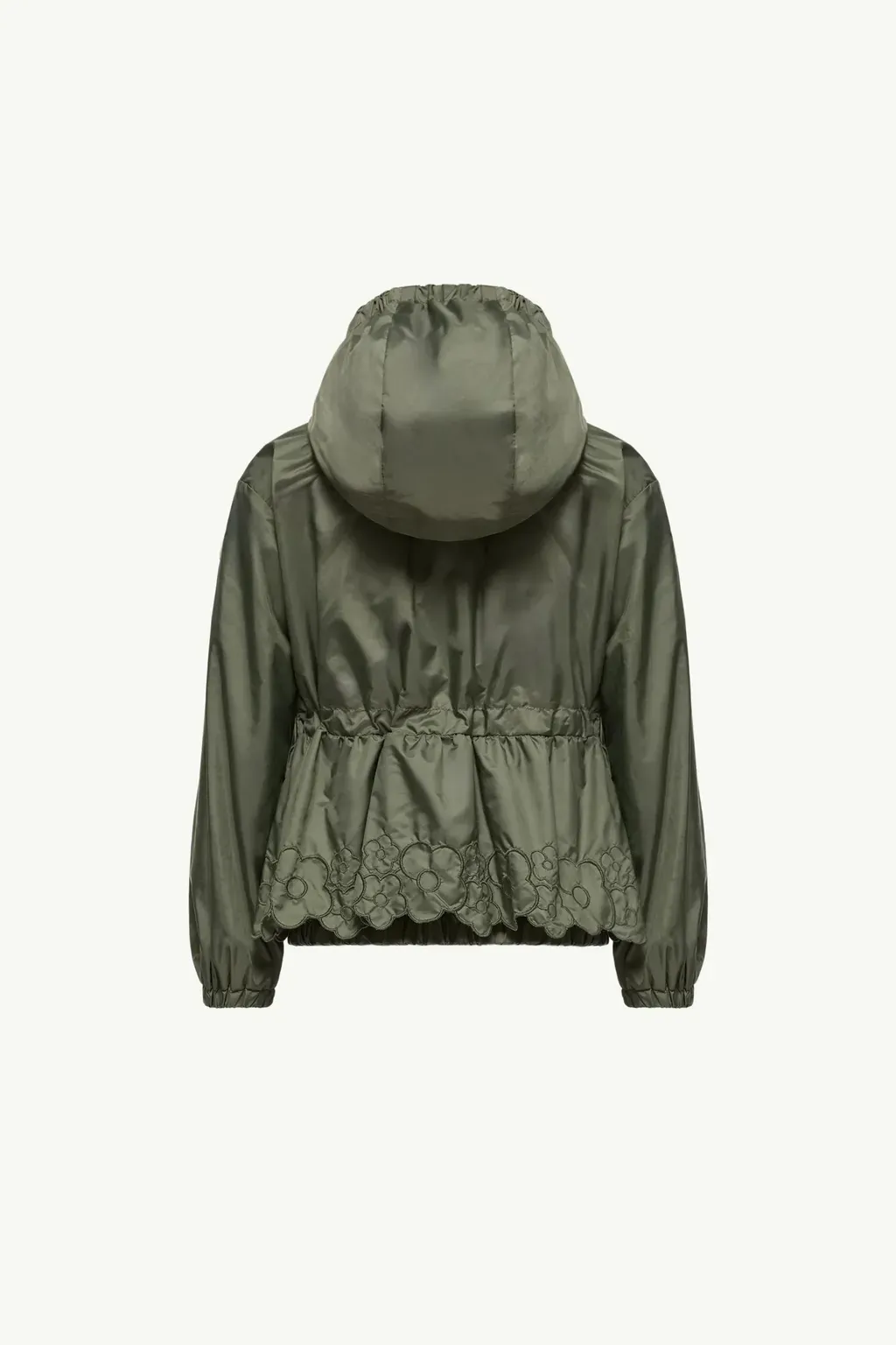 Manolya Embroidered Flowers Hooded Rain Jacket