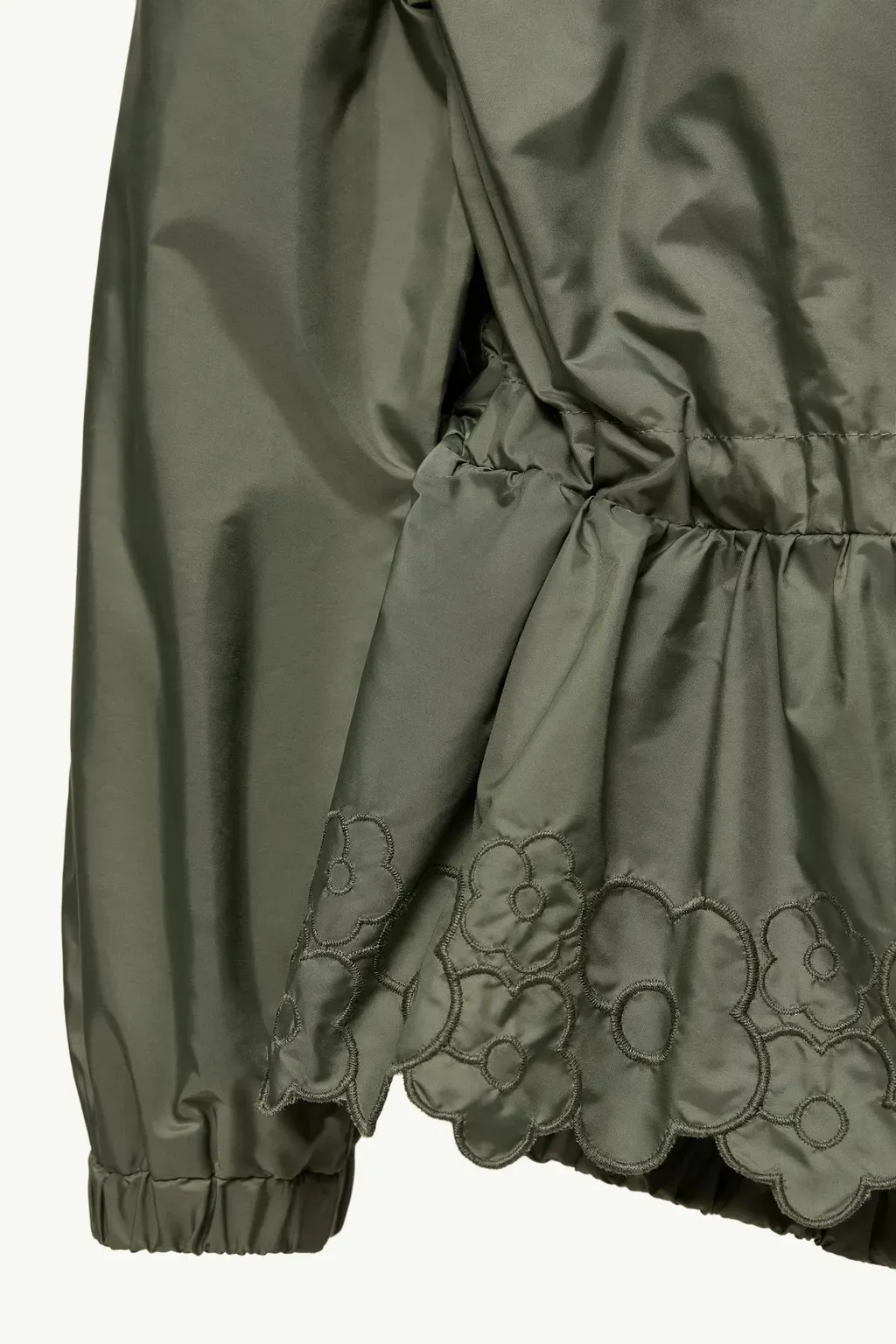 Manolya Embroidered Flowers Hooded Rain Jacket