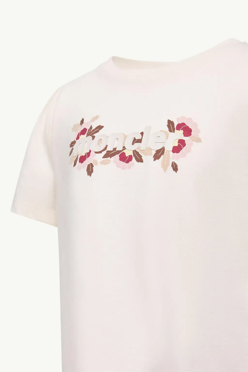 Floral Logo Print Cotton Blend T-Shirt