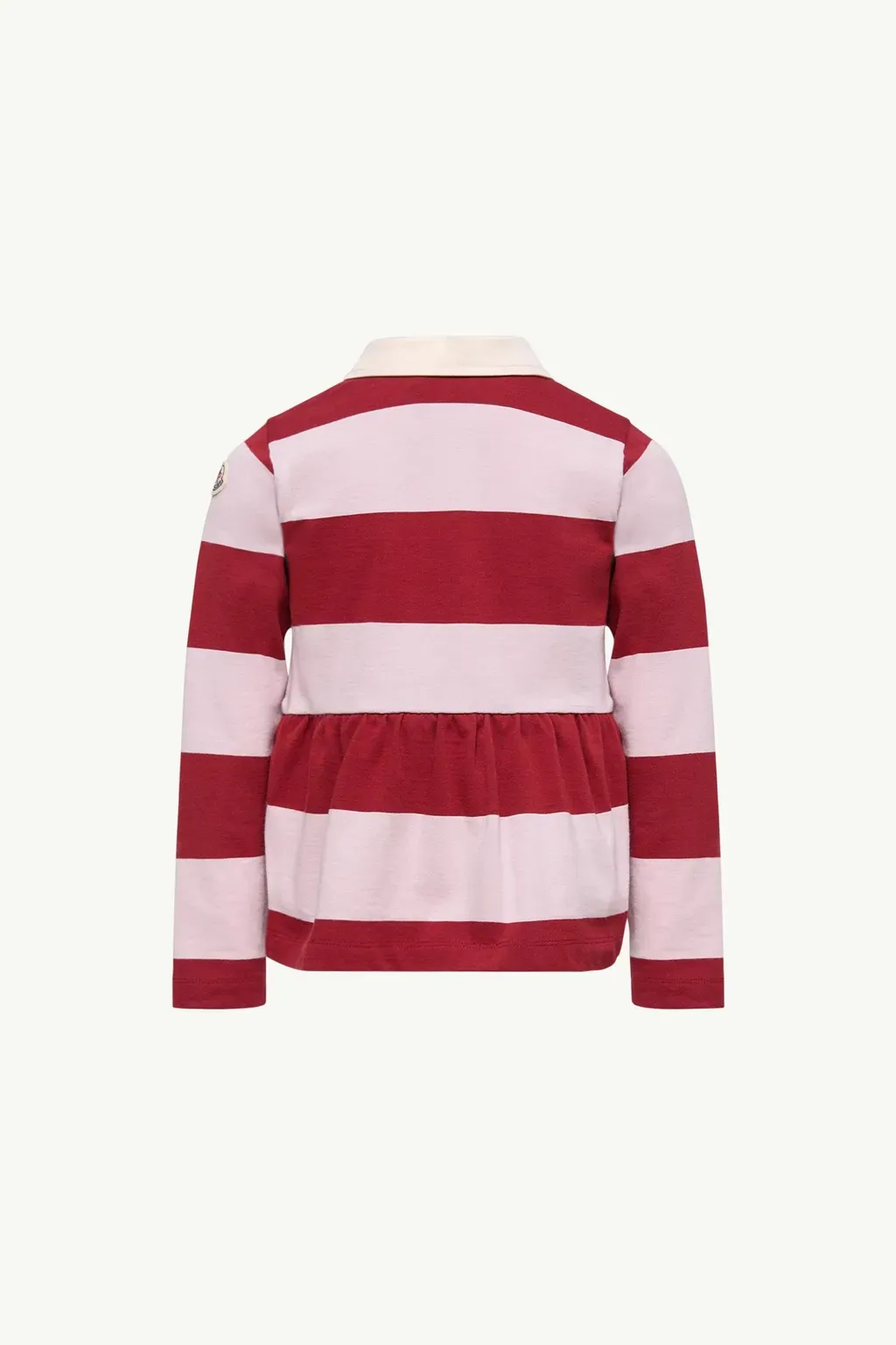 Striped Long Sleeve Cotton Polo Shirt