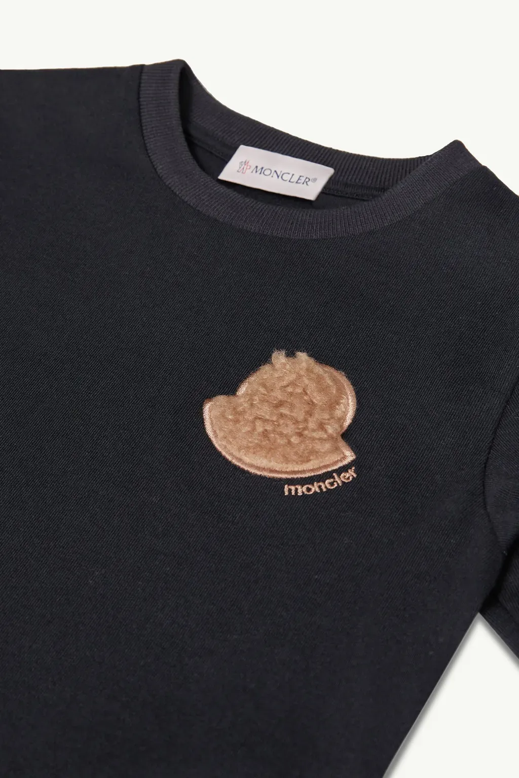 Teddy Logo Long Sleeve Cotton T-Shirt