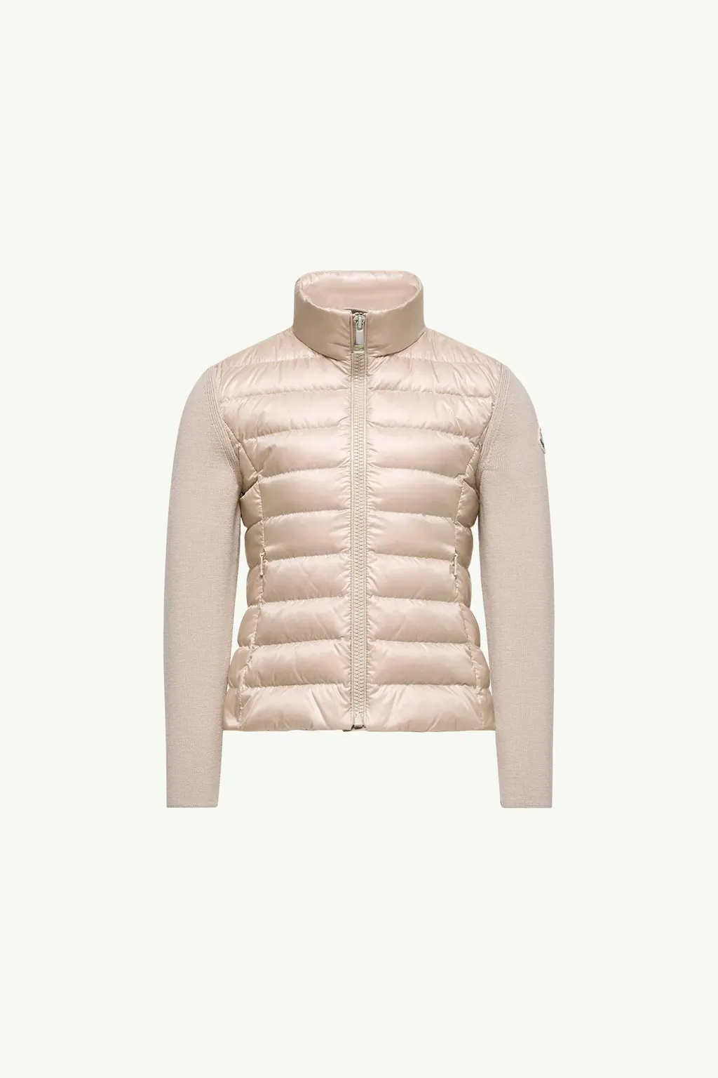 Padded Wool Zip-Up Cardigan