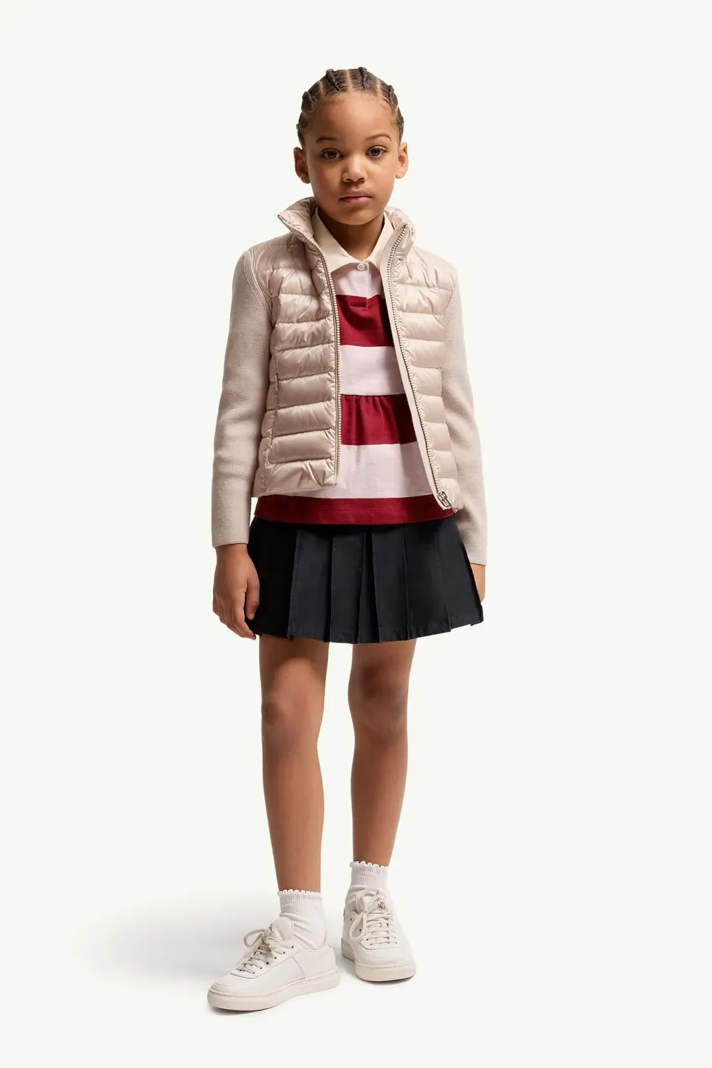 Padded Wool Zip-Up Cardigan