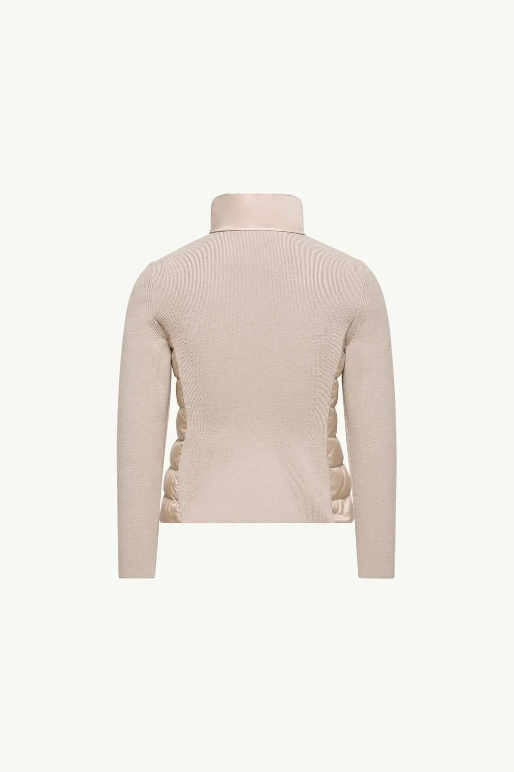 Padded Wool Zip-Up Cardigan