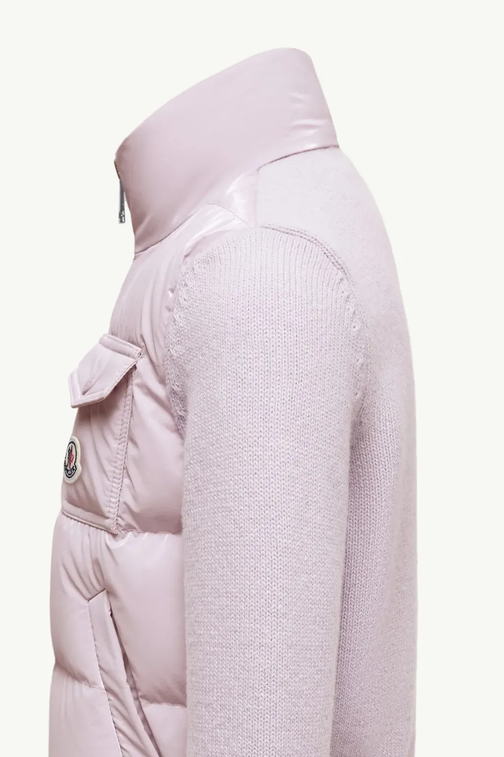 Wool Padded Zip-Up Cardigan