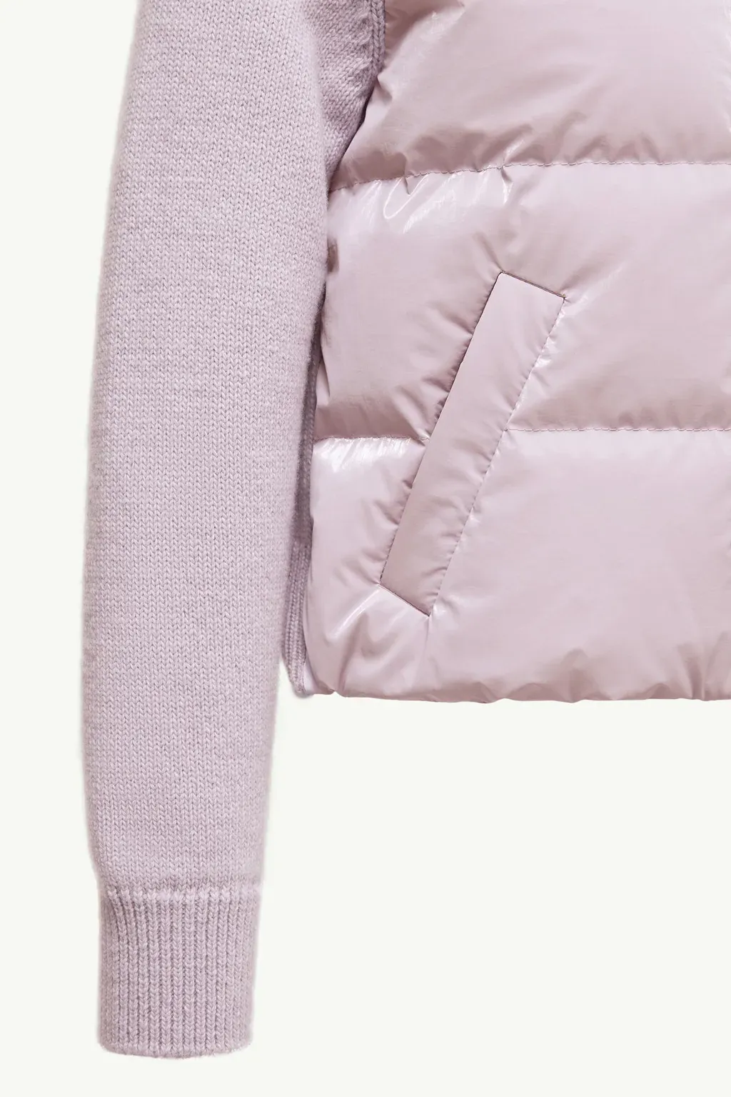 Wool Padded Zip-Up Cardigan