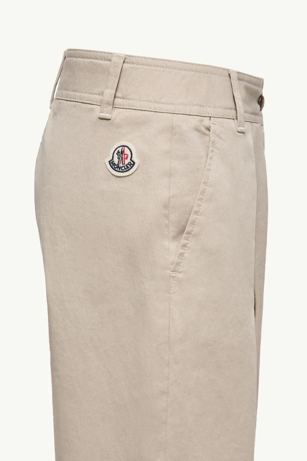 Pleated Stretch Cotton Gabardine Trousers