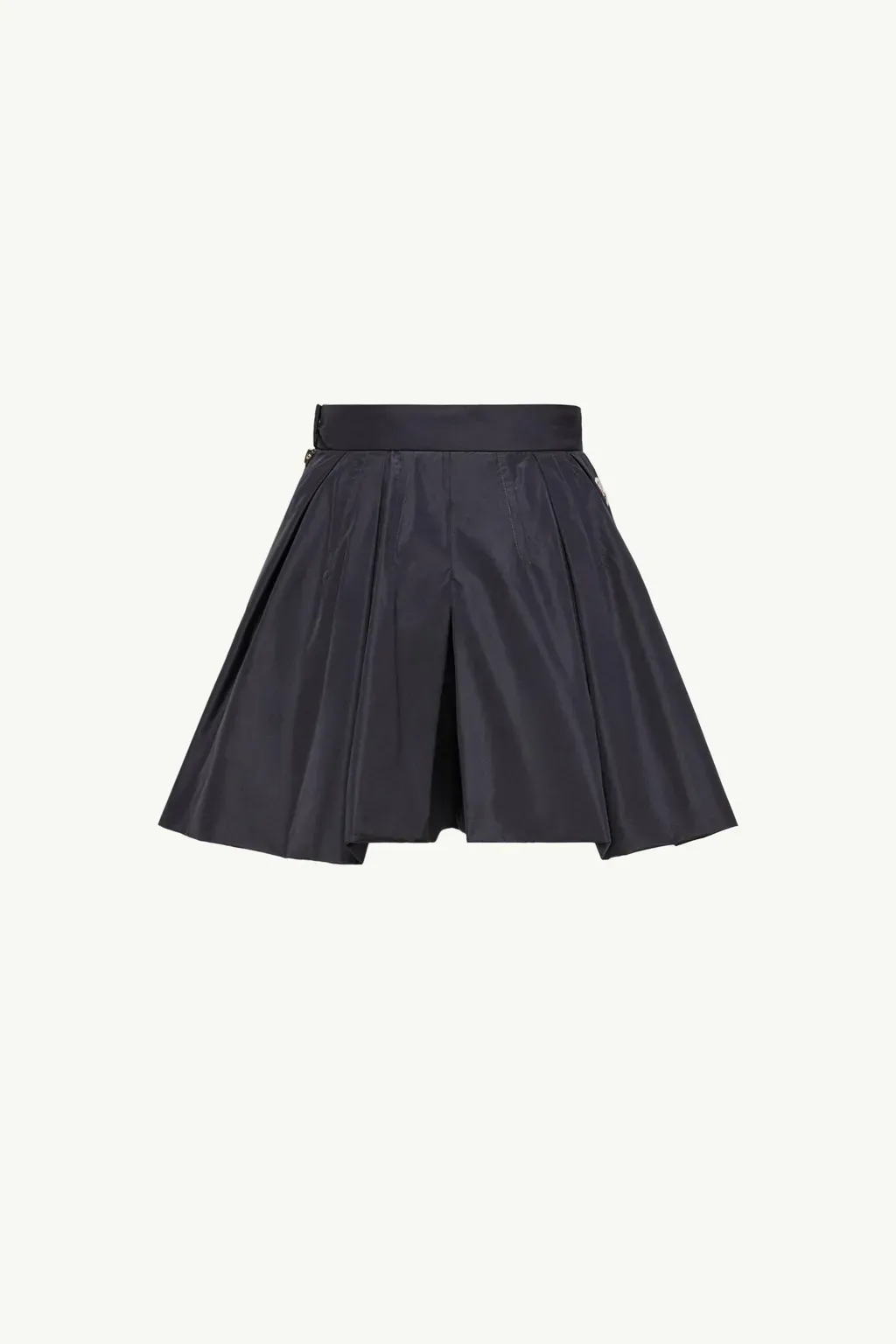 Pleated Taffeta Shorts