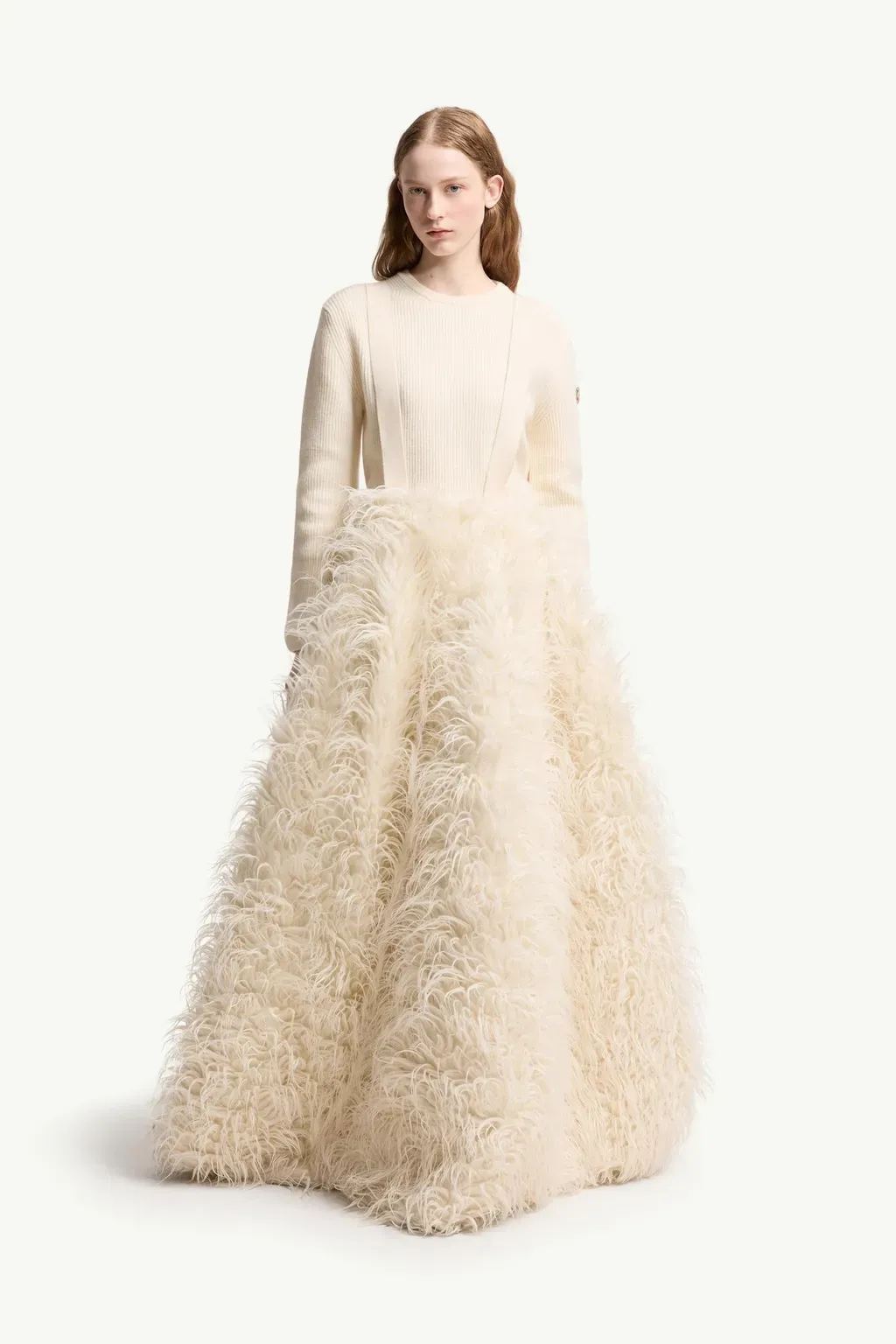 Moncler + Jil Sander Textured Wool Blend Long Skirt