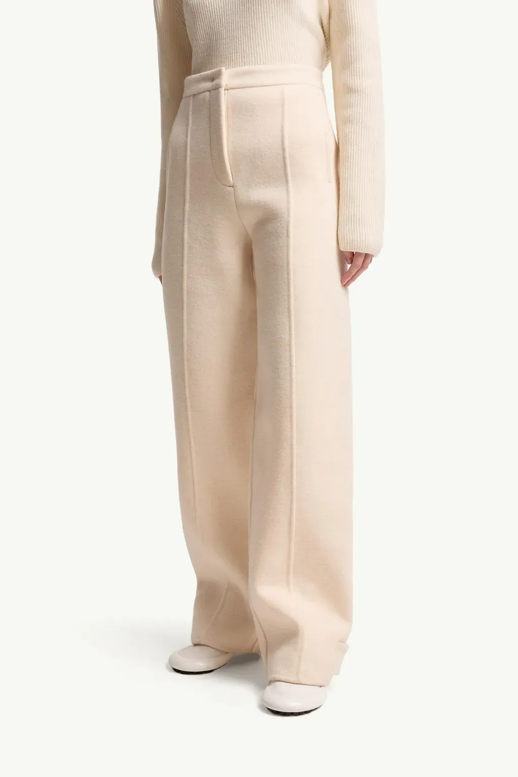 Moncler + Jil Sander Straight Leg Wool Ttrousers