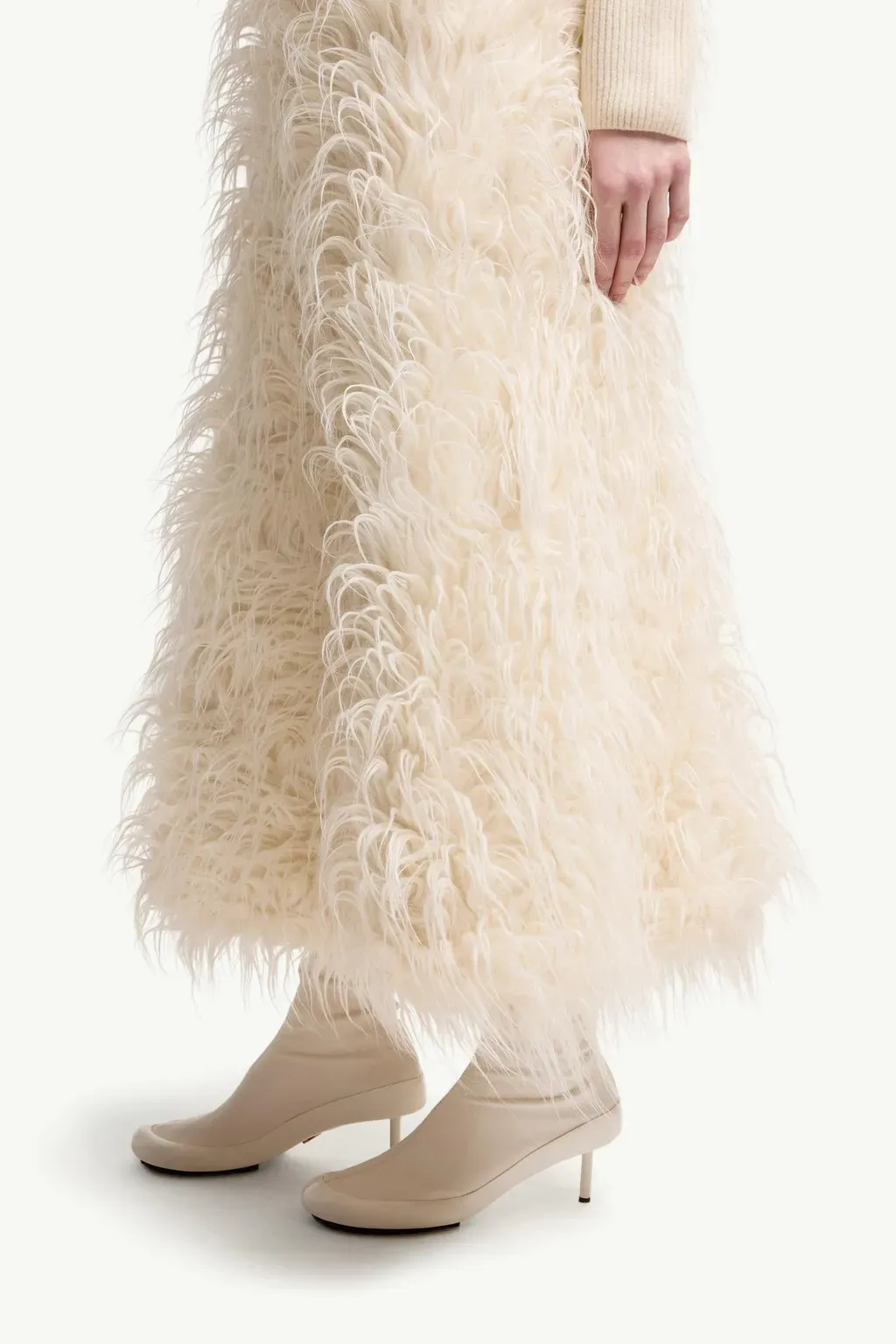Moncler + Jil Sander Textured Wool Blend Midi Skirt
