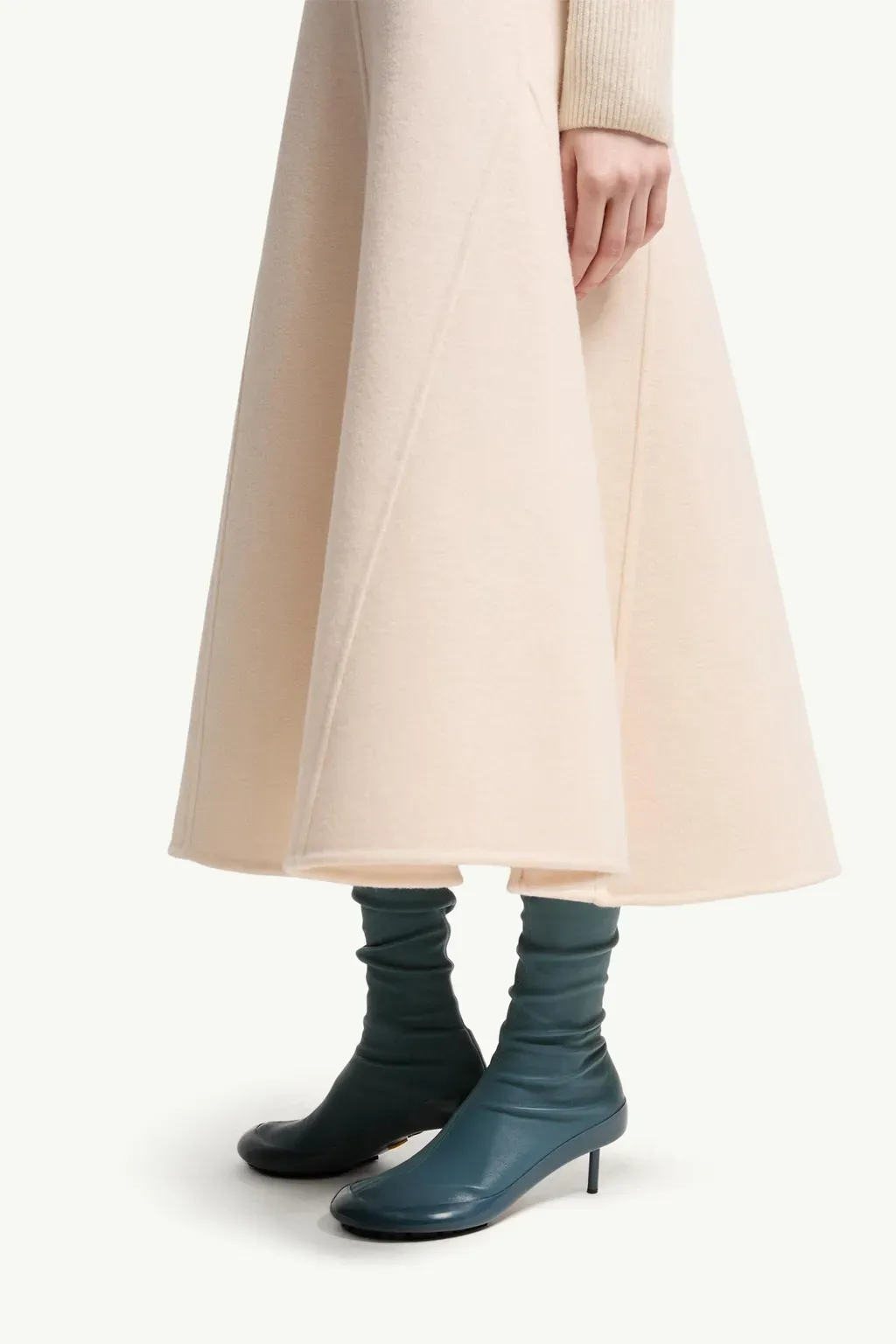 Moncler + Jil Sander Wool Midi Skirt