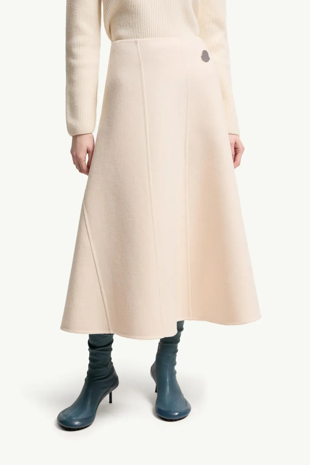 Moncler + Jil Sander Wool Midi Skirt