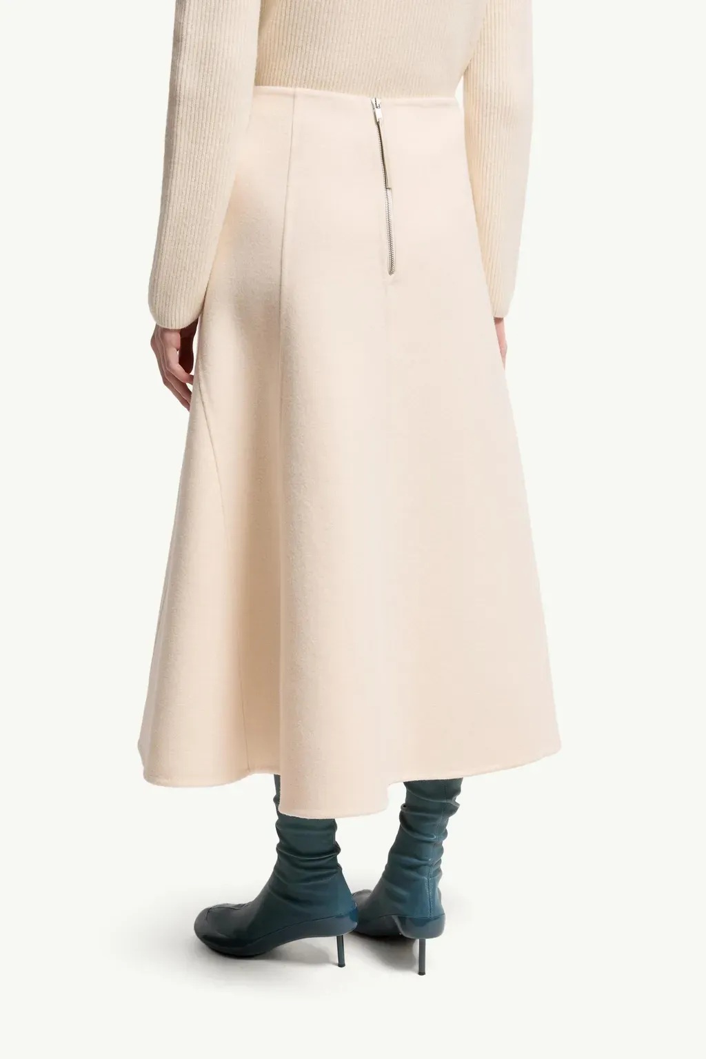 Moncler + Jil Sander Wool Midi Skirt