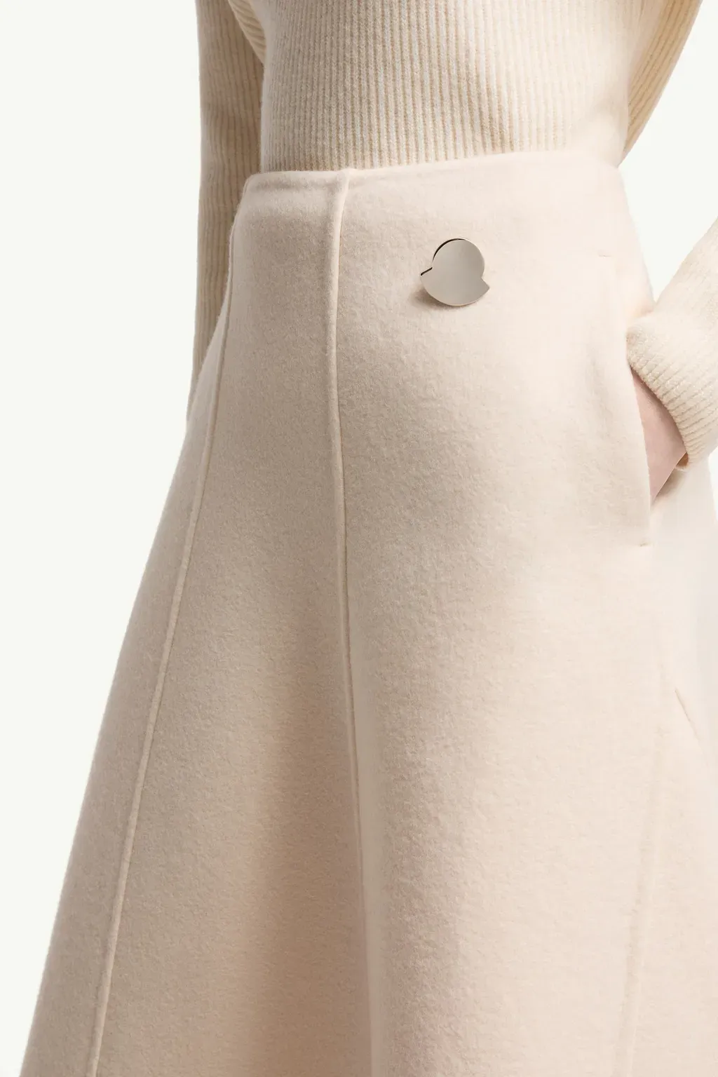 Moncler + Jil Sander Wool Midi Skirt