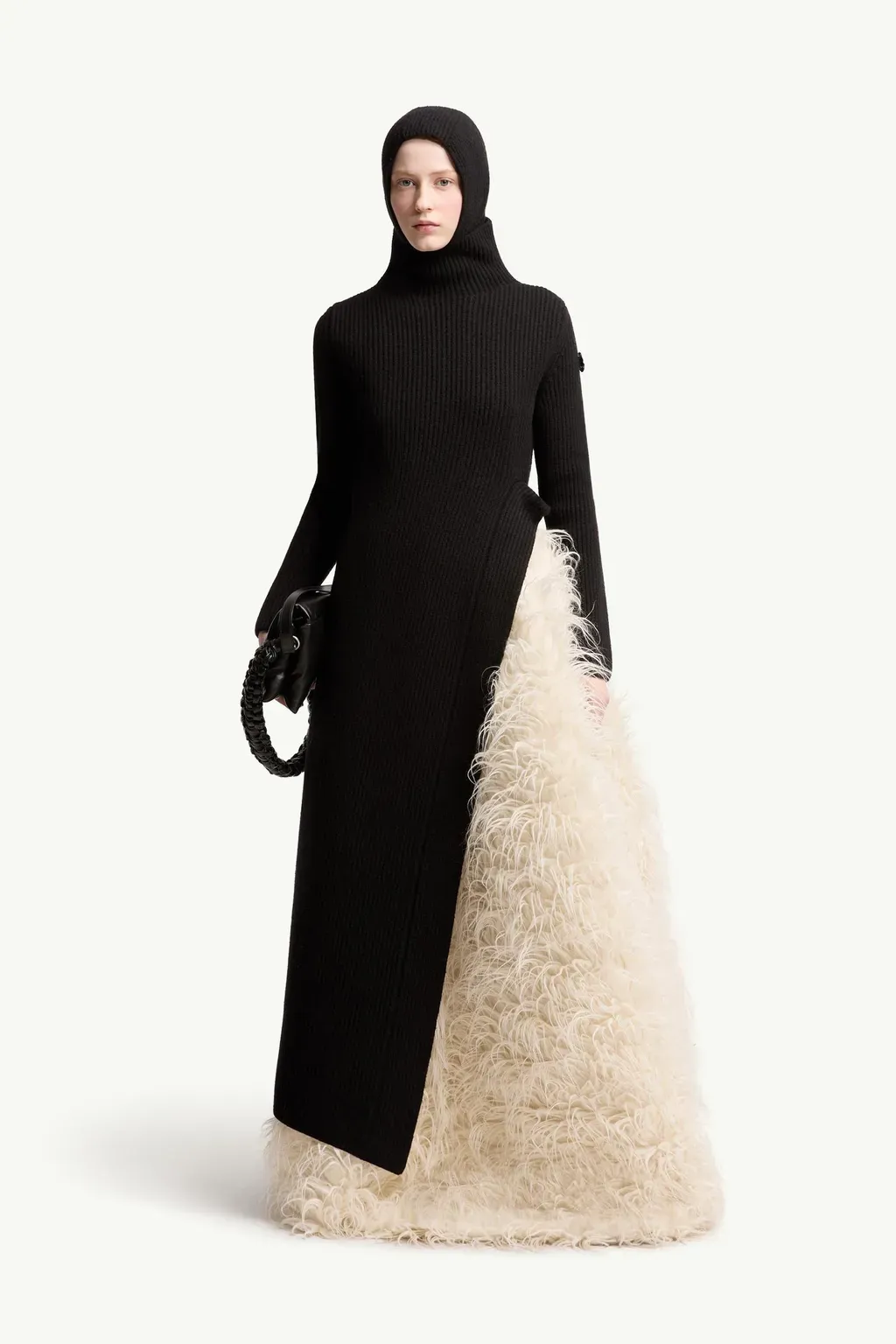 Moncler + Jil Sander Wool Polo Neck Dress