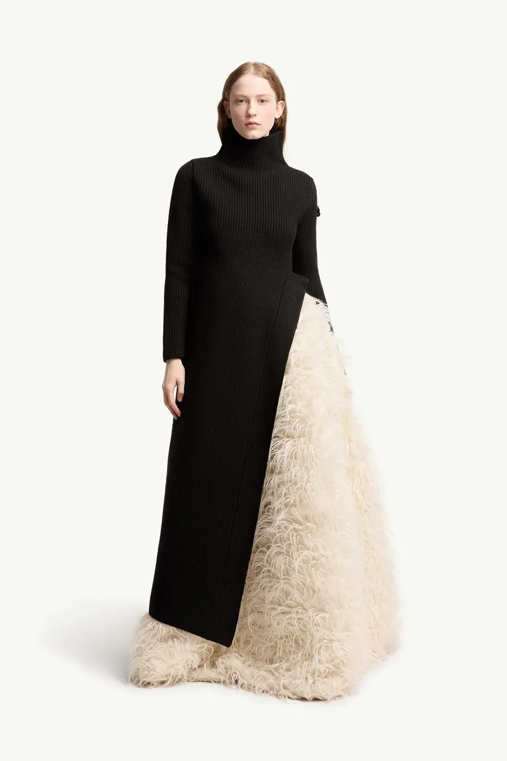 Moncler + Jil Sander Wool Polo Neck Dress