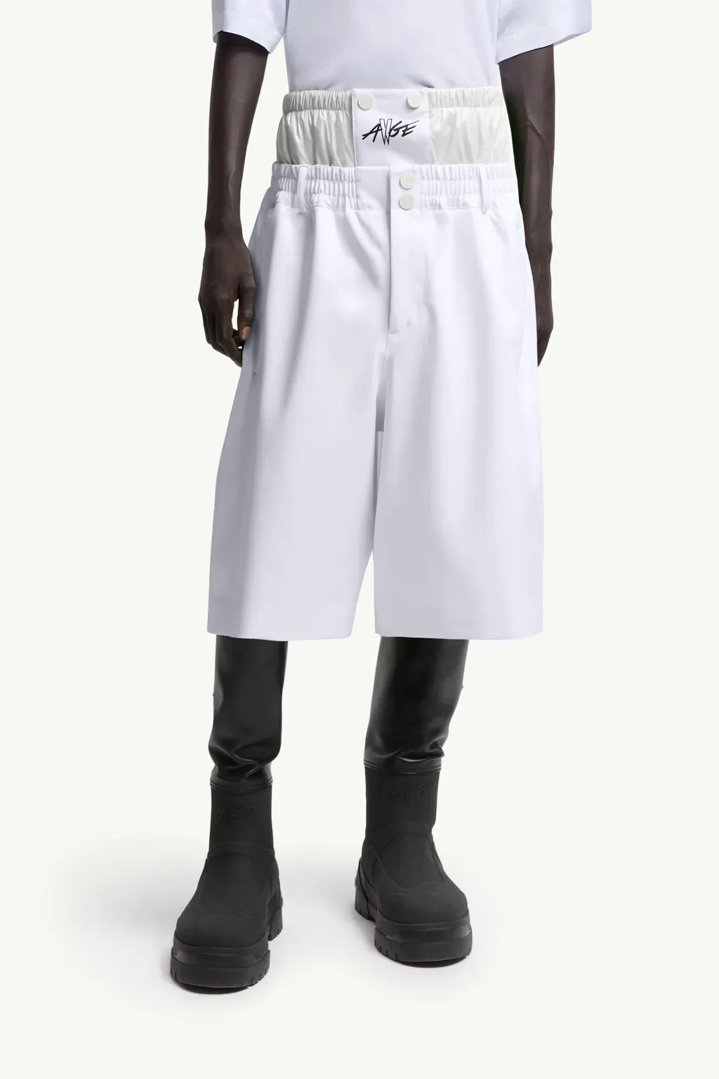 Moncler X A$Ap Rocky Logo Print Shorts