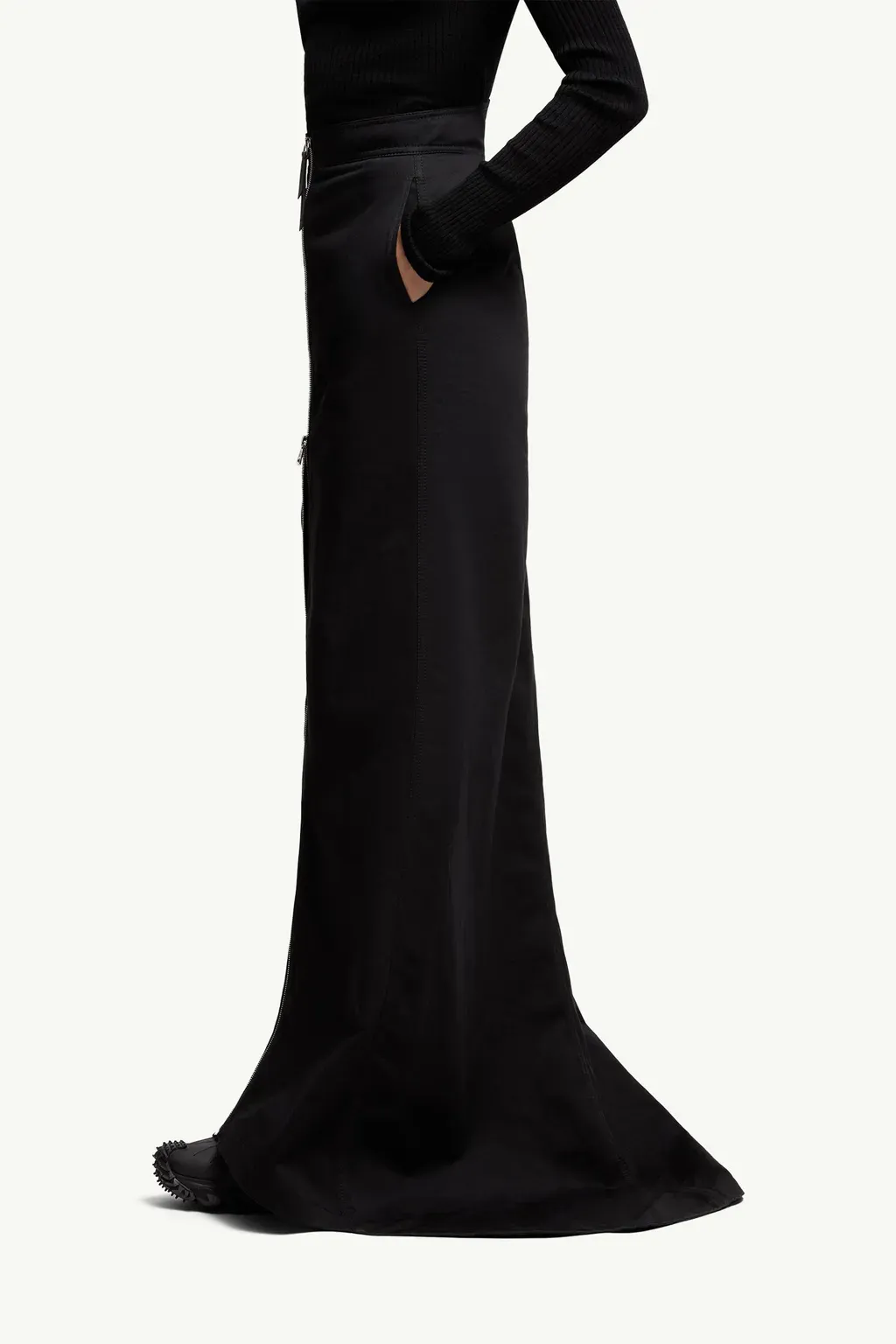 Moncler X Ee72 By Edward Enninful Cotton Gabardine Maxi Skirt