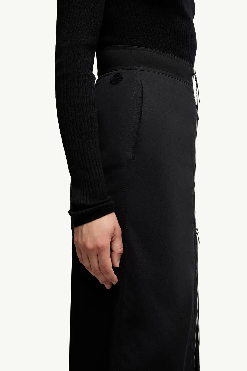 Moncler X Ee72 By Edward Enninful Cotton Gabardine Maxi Skirt