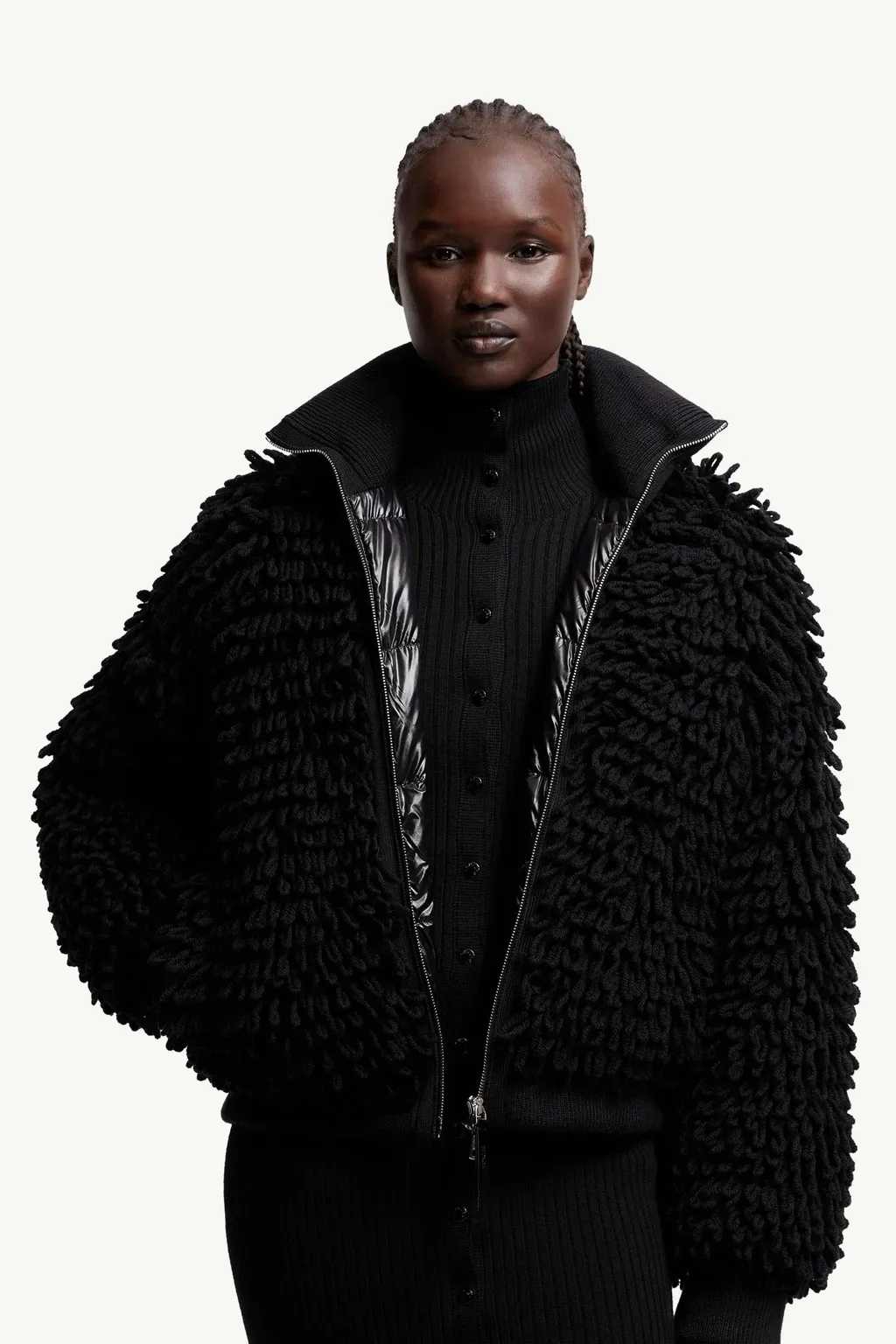 Moncler X Ee72 By Edward Enninful Wool Blend Zip-Up Cardigan