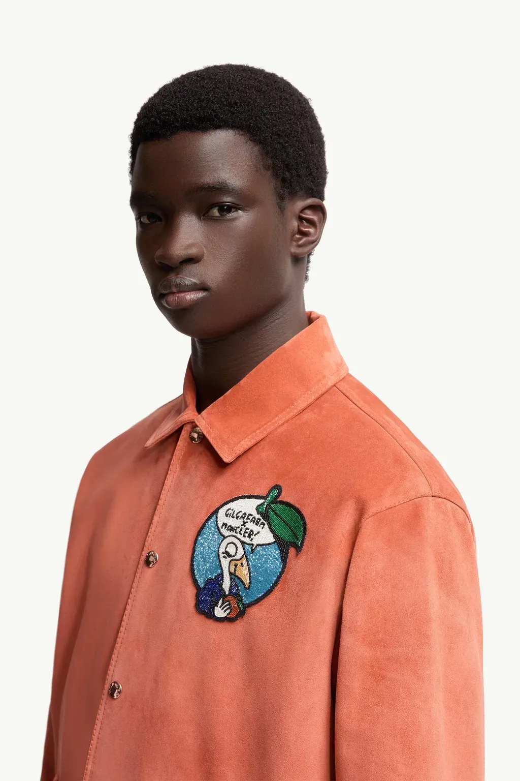 Moncler X Gilga Farm By Donald Glover Navel Suede Shirt Jacket