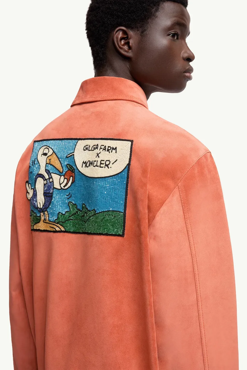 Moncler X Gilga Farm By Donald Glover Navel Suede Shirt Jacket