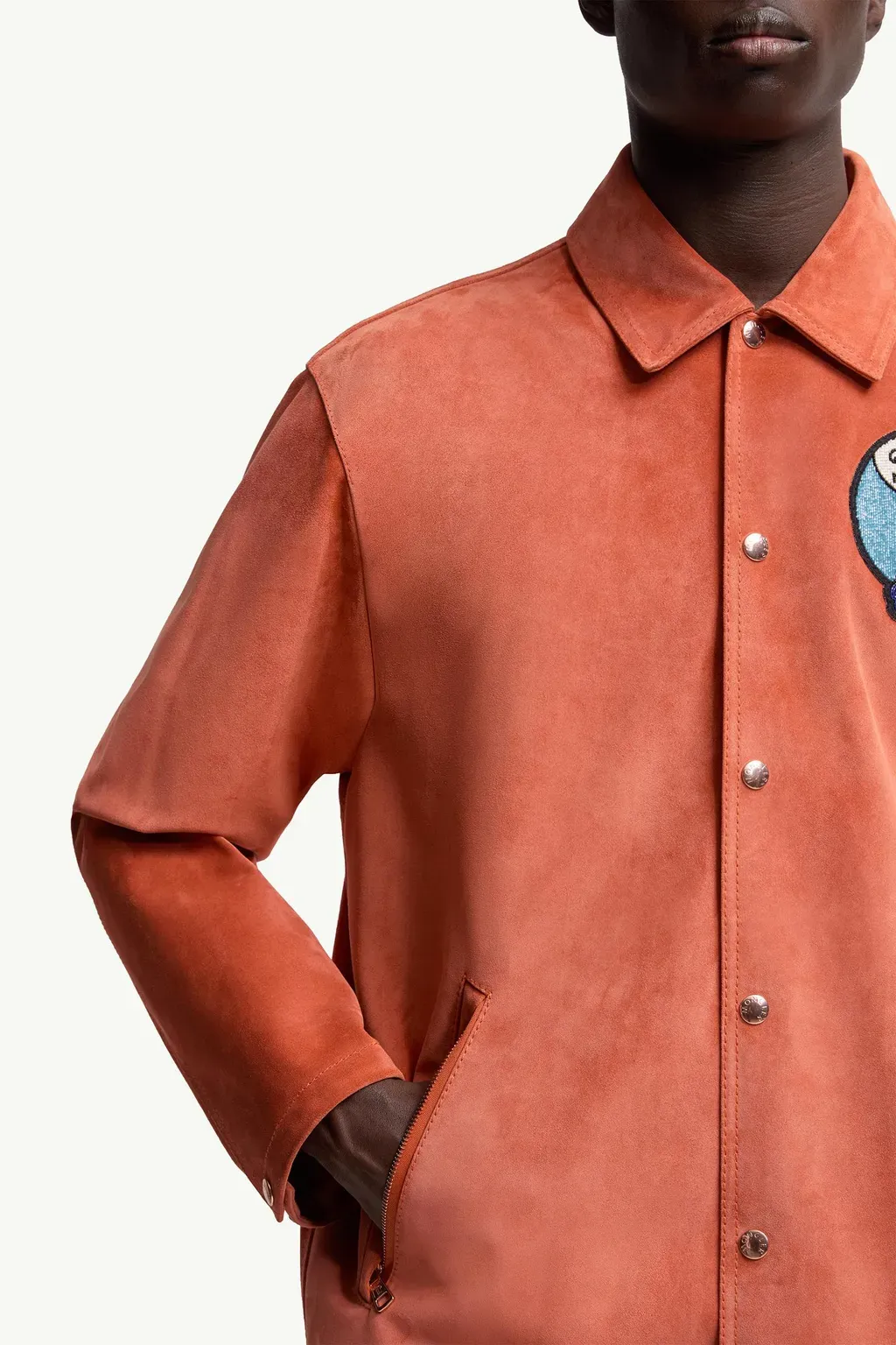 Moncler X Gilga Farm By Donald Glover Navel Suede Shirt Jacket