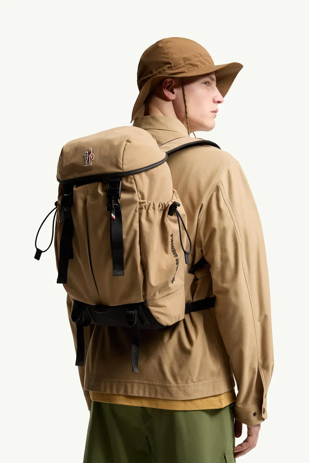 Leather-Trimmed Backpack