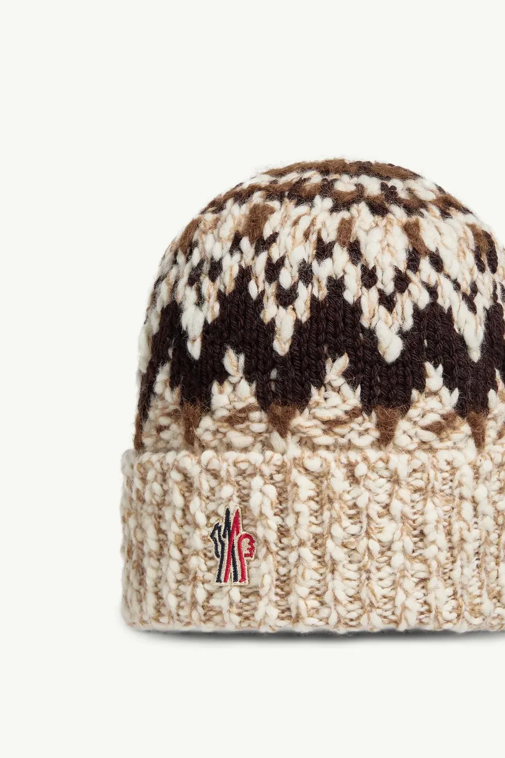 Geometric Jacquard Wool Blend Beanie