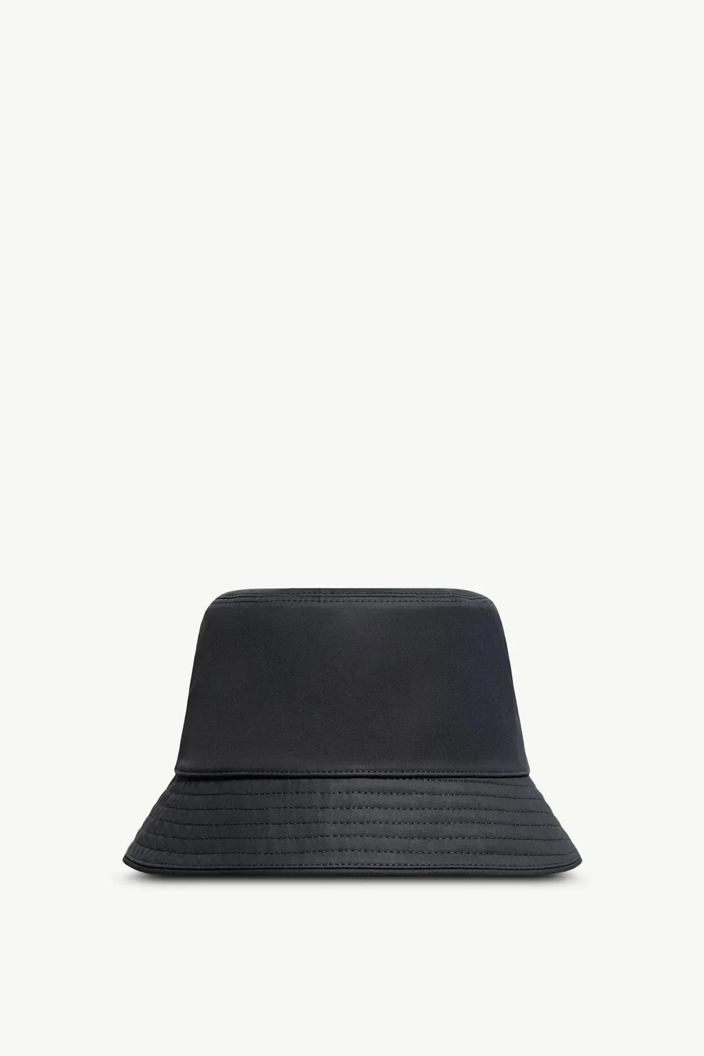 Leather Logo Cotton Blend Bucket Hat