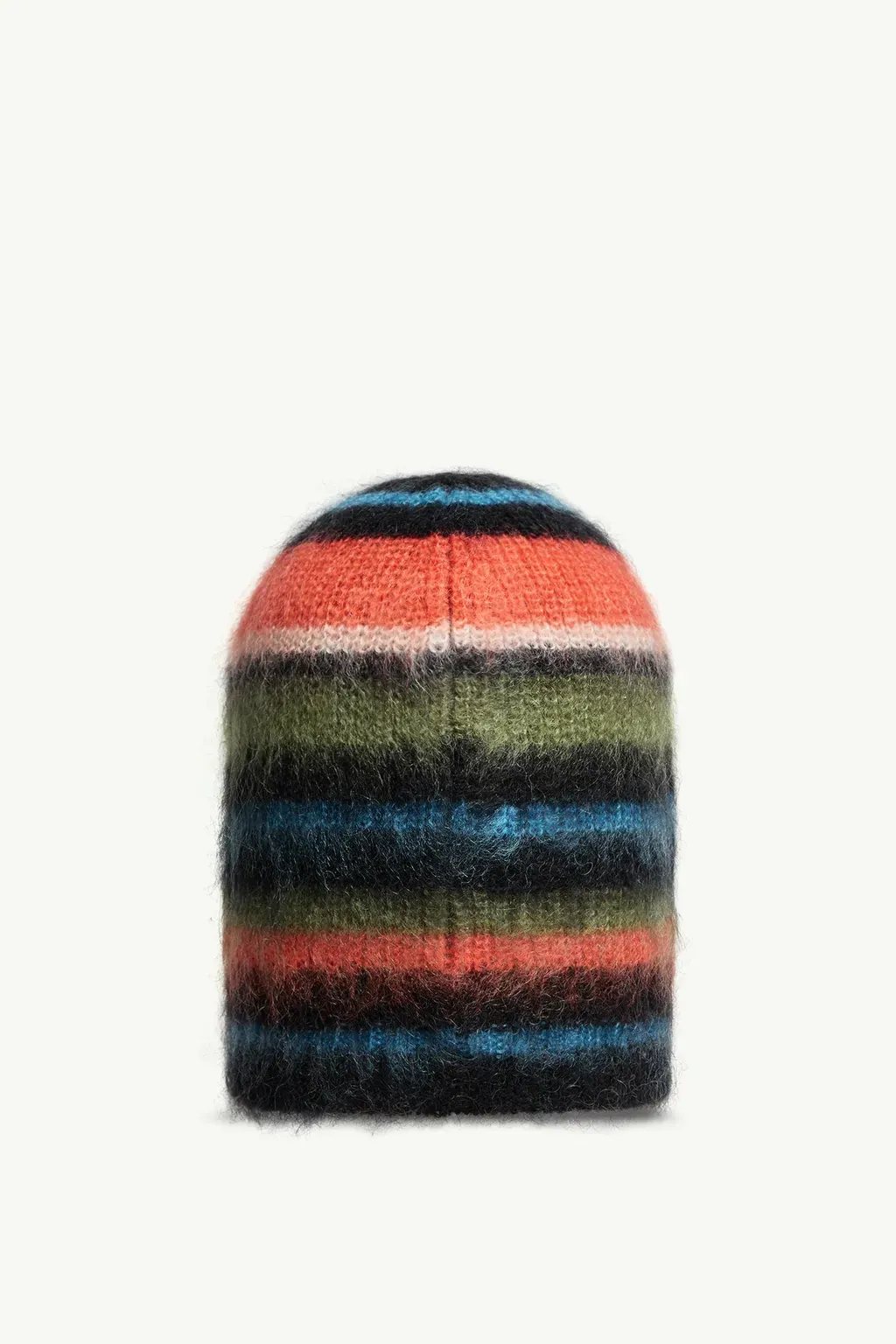 Striped Mohair Beanie