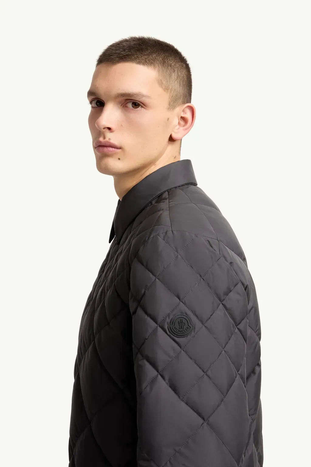 Atria Diamond-Quilted Down Shirt Jacket