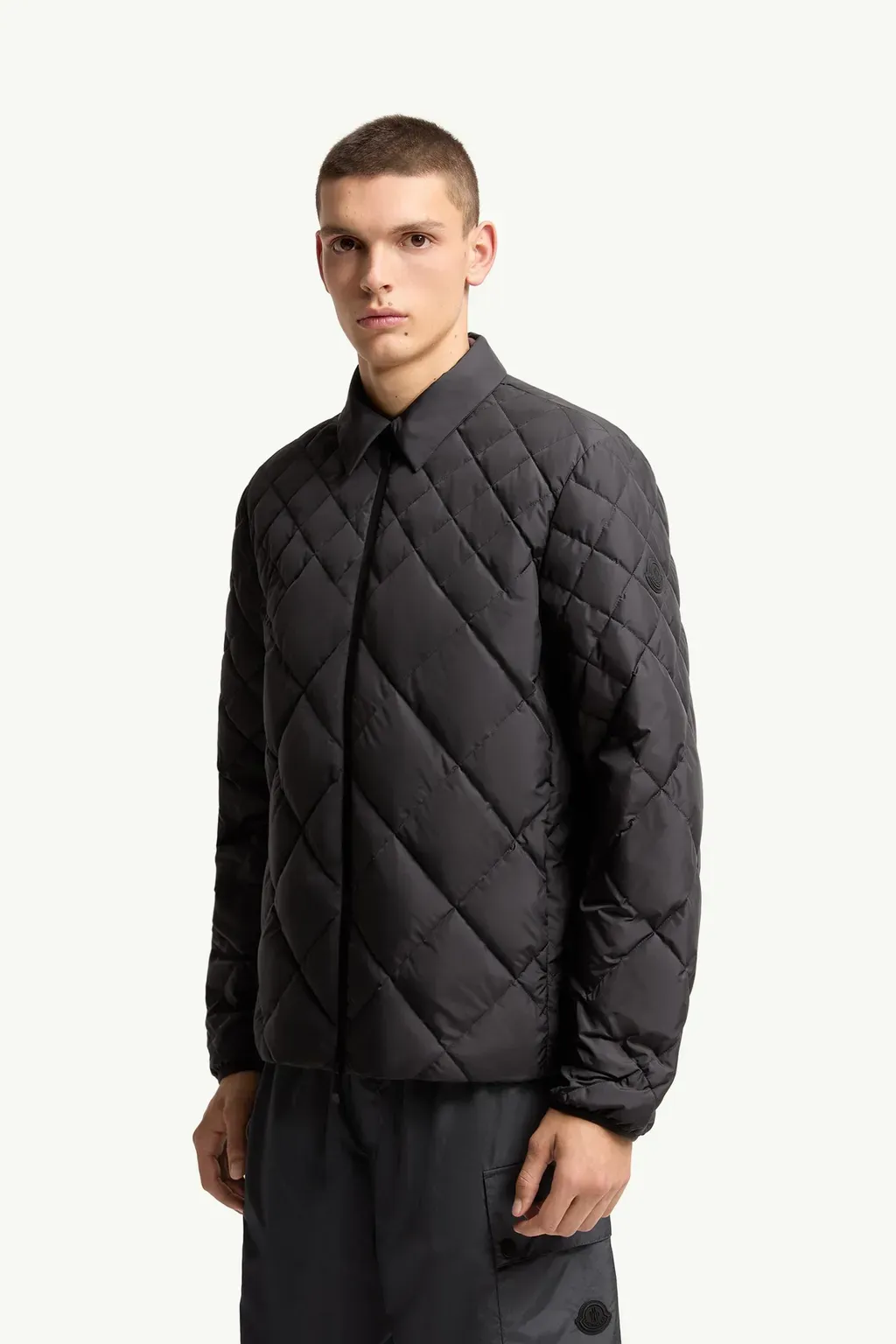 Atria Diamond-Quilted Down Shirt Jacket