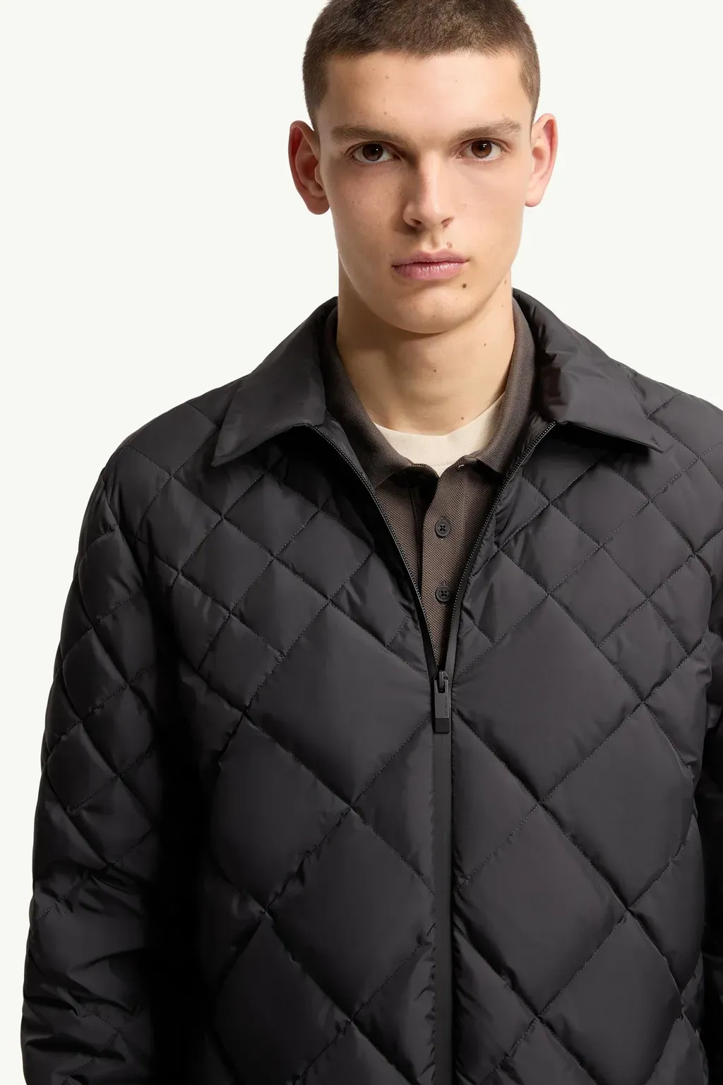 Atria Diamond-Quilted Down Shirt Jacket