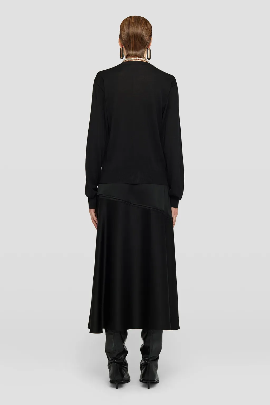 Cashmere Blend Crew-Neck Cardigan