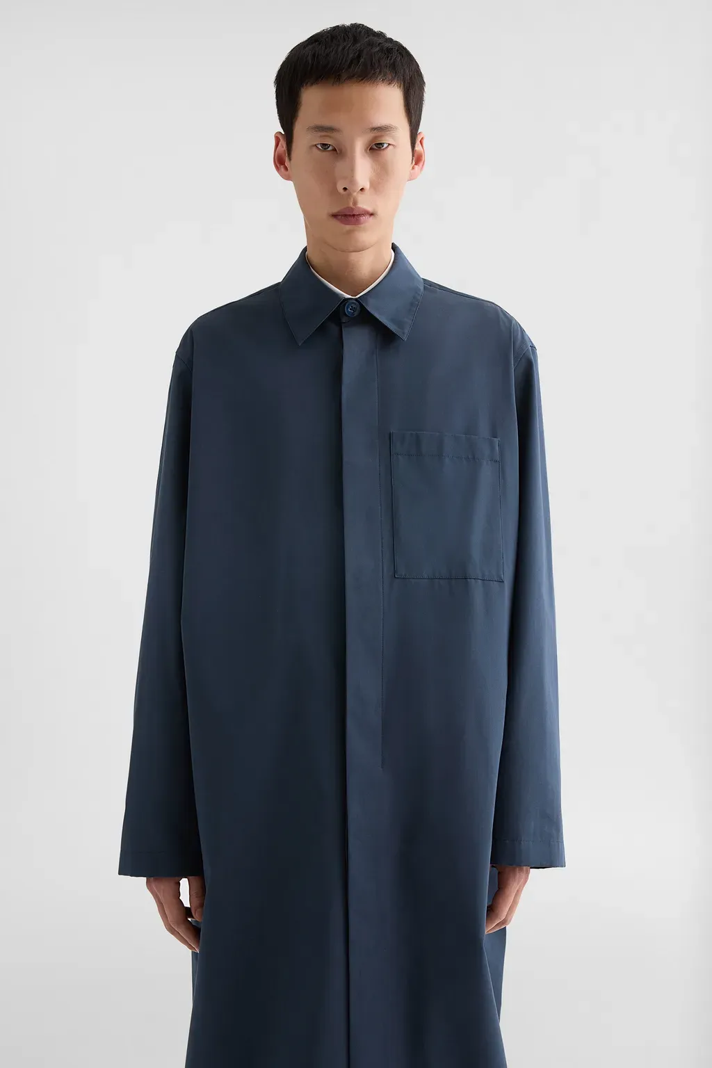 Cotton Blend Poplin Coat
