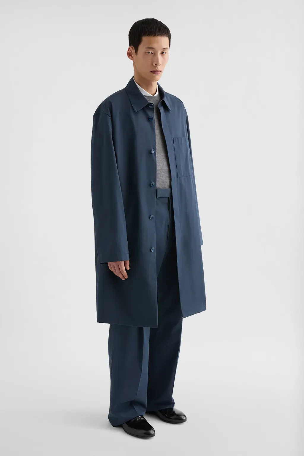 Cotton Blend Poplin Coat