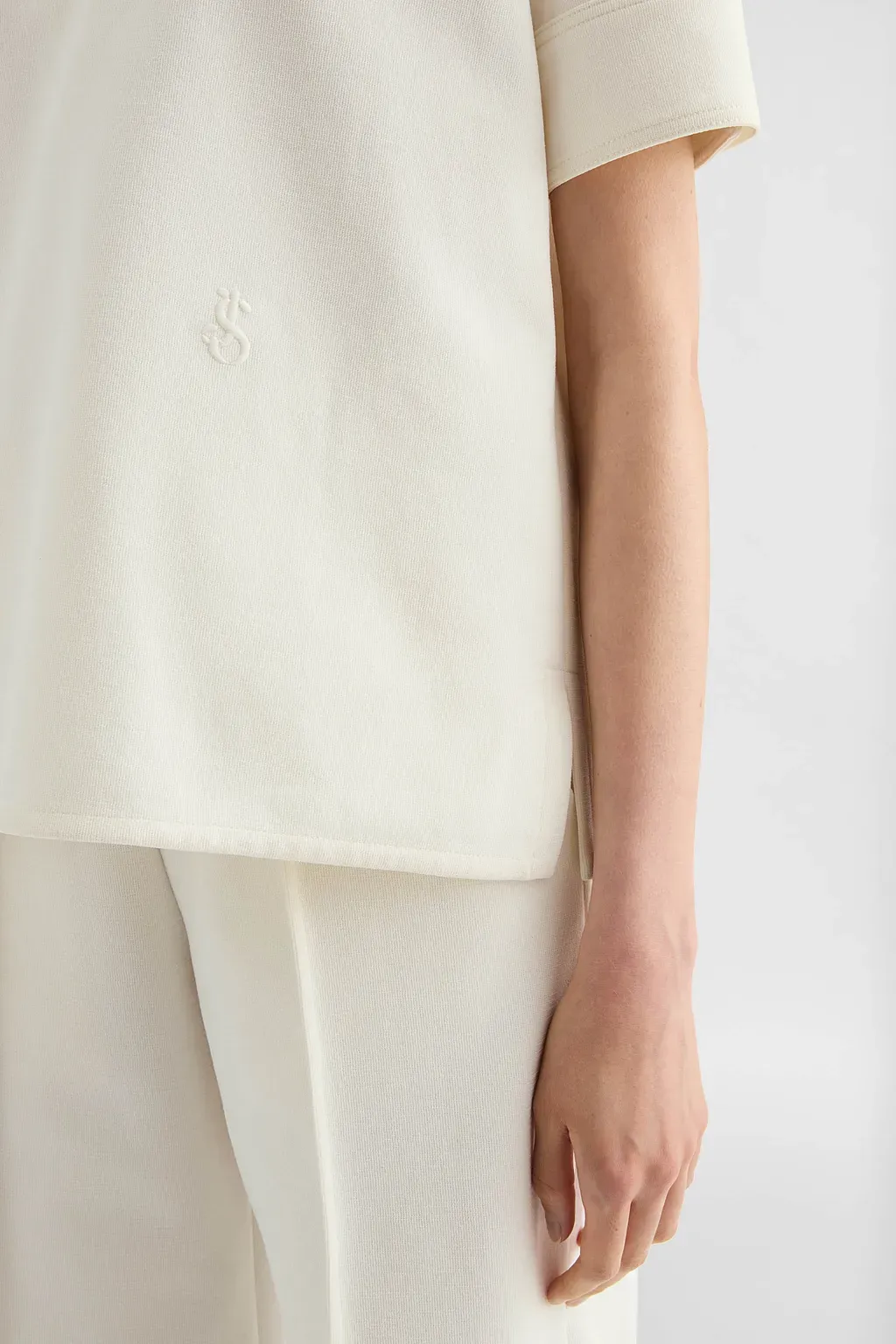 Cotton Blend Polo T-Shirt