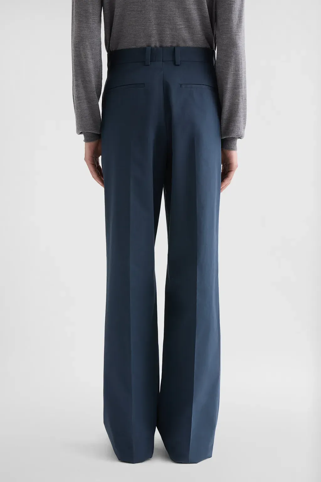 Cotton Blend Poplin Trousers
