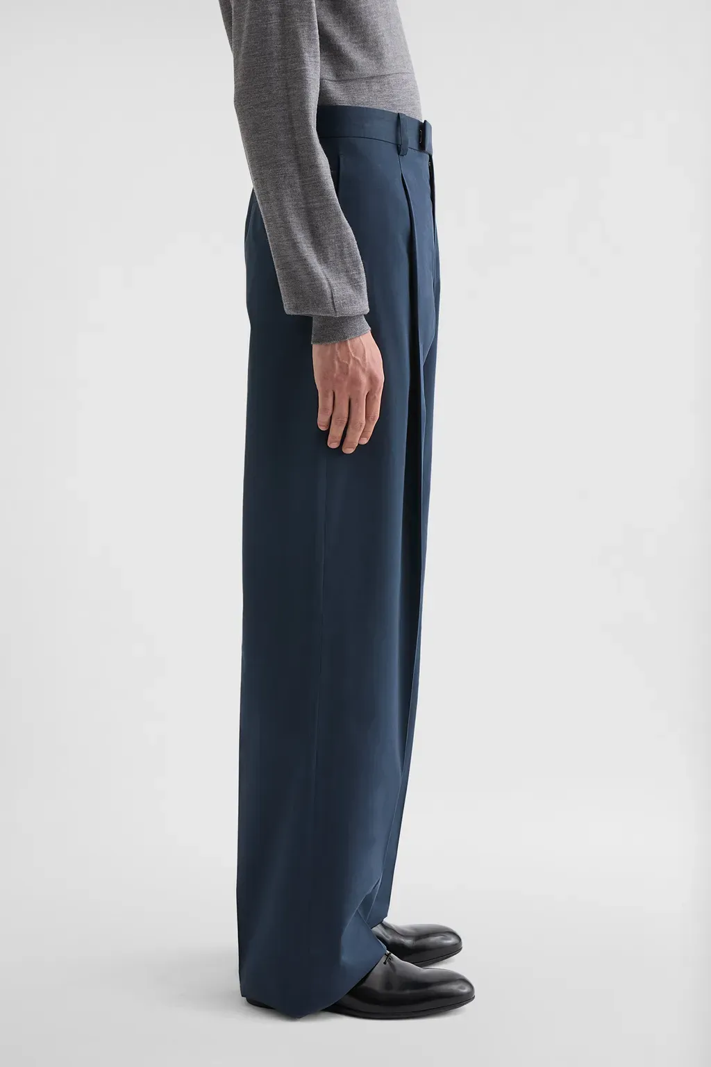 Cotton Blend Poplin Trousers