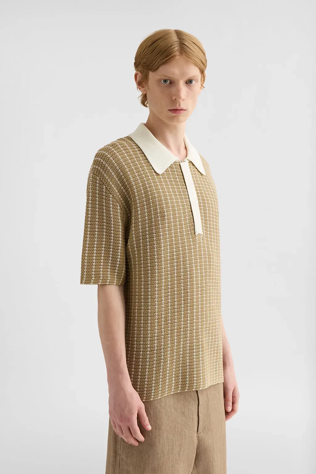 Cotton Knit Polo T-Shirt