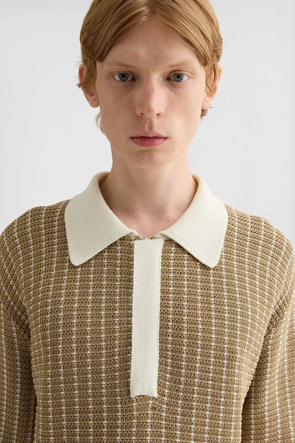 Cotton Knit Polo T-Shirt