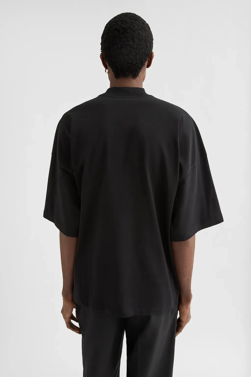 Cotton Mock-Neck T-Shirt