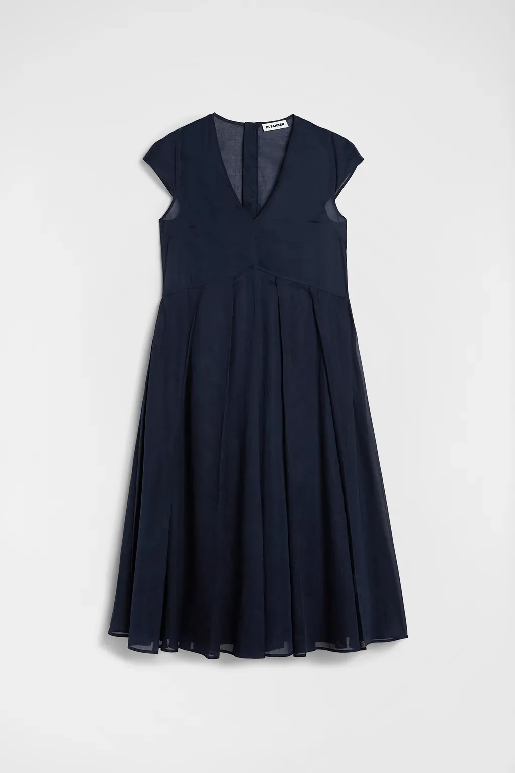 Cotton Organdy Pleated Dress