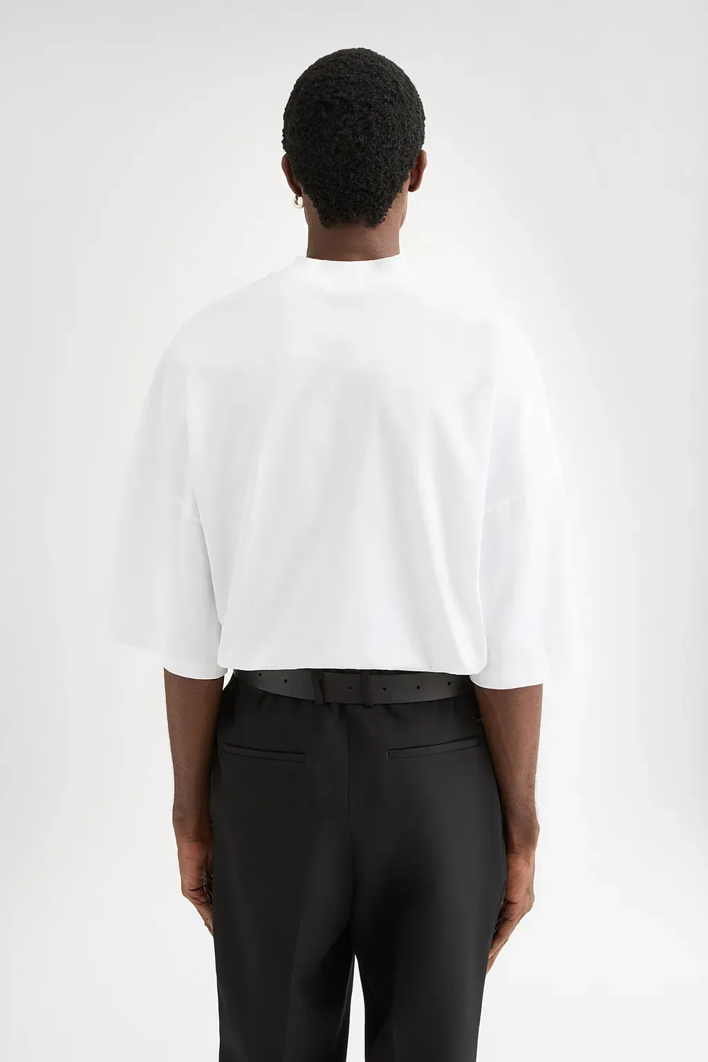 Cotton Mock-Neck T-Shirt