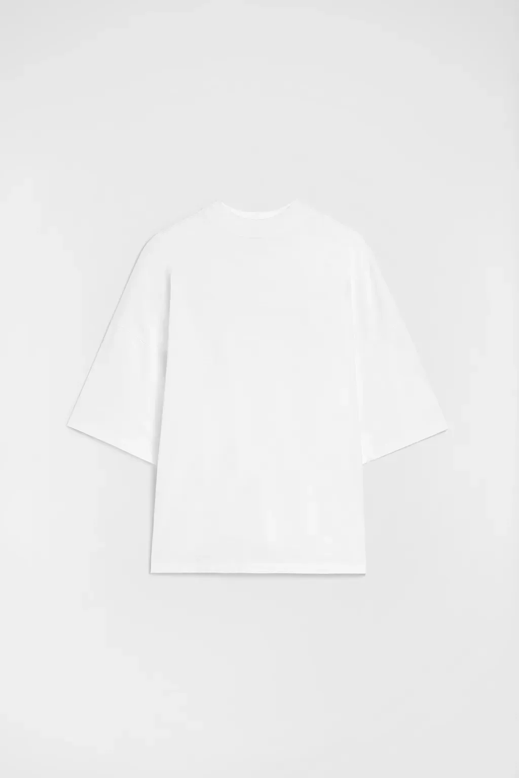 Cotton Mock-Neck T-Shirt
