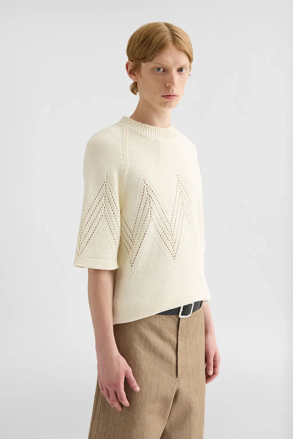 Cotton Pointelle T-Shirt