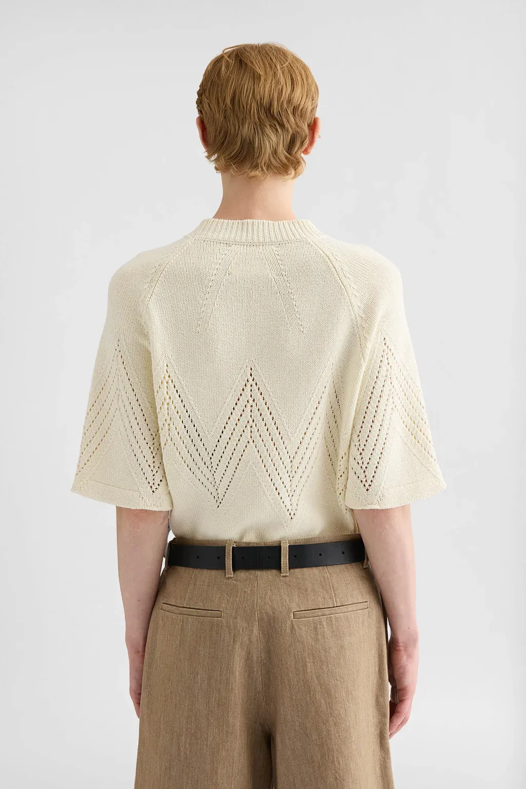 Cotton Pointelle T-Shirt